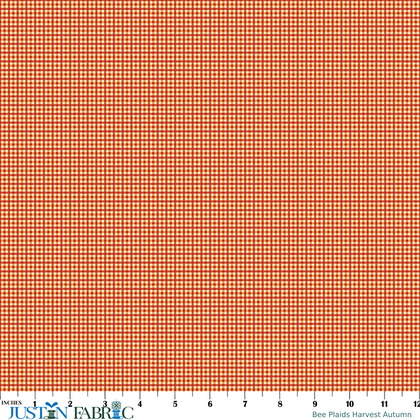 Bee Plaids Harvest Autumn Cotton Yardage by Lori Holt | Riley Blake Designs