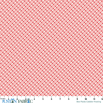 Bee Plaids Cobbler Frosting Cotton Yardage by Lori Holt | Riley Blake Designs