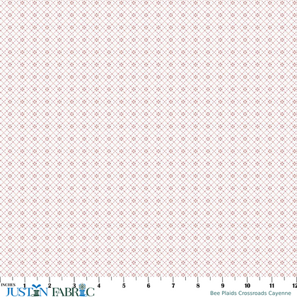 Bee Plaids Crossroads Cayenne Cotton Yardage by Lori Holt | Riley Blake Designs