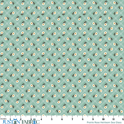 Prairie Rose Heirloom Sea Glass Yardage by Lori Holt | Riley Blake Designs