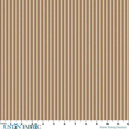 Prairie Ticking Chestnut Yardage by Lori Holt | Riley Blake Designs