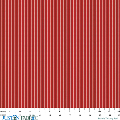 Prairie Ticking Red Yardage by Lori Holt | Riley Blake Designs
