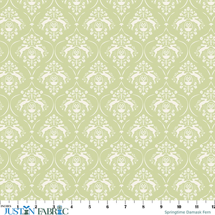 Springtime Damask Fern Cotton Yardage by My Minds Eye | Riley Blake Designs