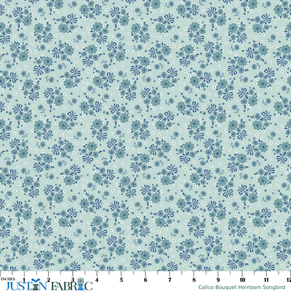Calico Bouquet Heirloom Songbird Yardage by Lori Holt  | Riley Blake Designs