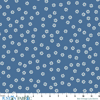 Bee Vintage Lula Denim Yardage by Lori Holt | Riley Blake Designs