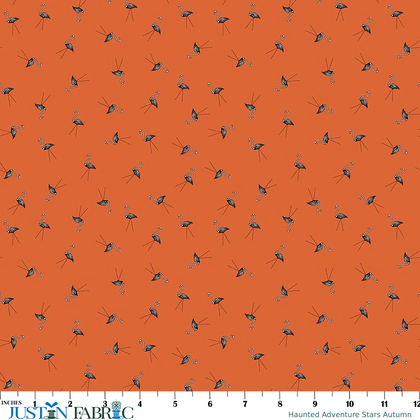 Haunted Adventure Stars Autumn Cotton Yardage by Beverly McCullough | Riley Blake Designs
