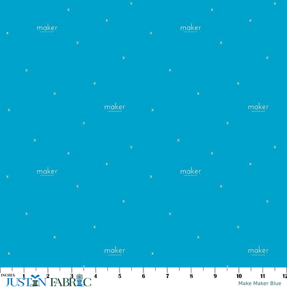 Make Maker Blue Yardage by Kristy Lea | Riley Blake Designs