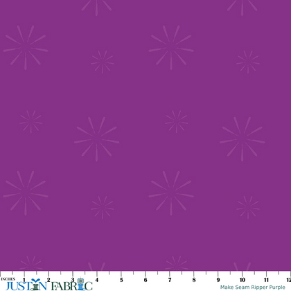 Make Seam Ripper Purple Yardage by Kristy Lea | Riley Blake Designs