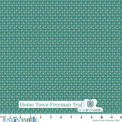 Home Town Freeman Teal Yardage by Lori Holt | Riley Blake Designs