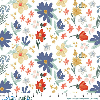 Farmhouse Summer Main Off-White Yardage by Echo Park Paper Co. | Riley Blake Designs