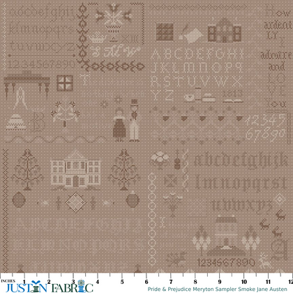 Pride & Prejudice Meryton Sampler Smoke Jane Austen Yardage | Riley Blake Designs