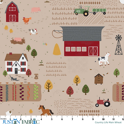 Country Life Main Wheat Cotton Yardage by Jennifer Long | Riley Blake Designs