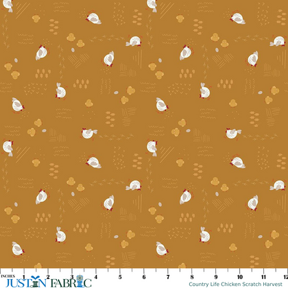 Country Life Chicken Scratch Harvest Cotton Yardage by Jennifer Long | Riley Blake Designs