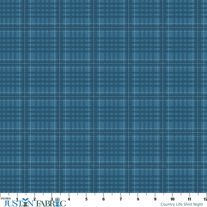 Country Life Flannel Shirt Night Cotton Yardage by Jennifer Long | Riley Blake Designs