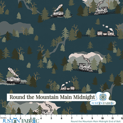 Round the Mountain Main Midnight End of Bolt by Casey Cometti| Riley Blake Designs