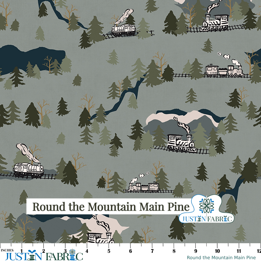 Round the Mountain Main Pine End of Bolt by Casey Cometti| Riley Blake Designs
