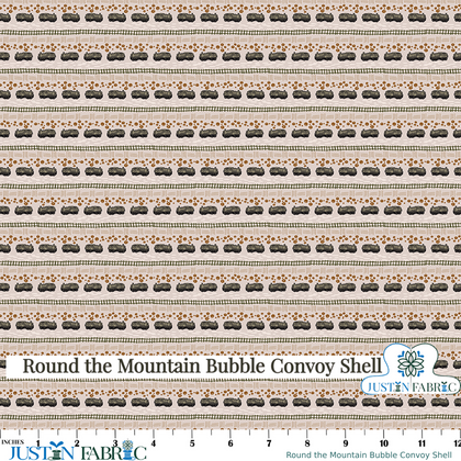 Round the Mountain Bubble Convoy Shell Yardage| Riley Blake Designs