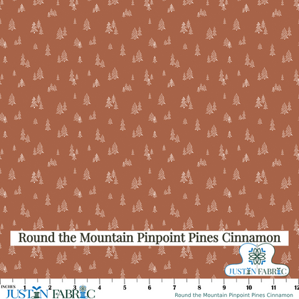 Round the Mountain Pinpoint Pines Cinnamon Yardage by Casey Cometti | Riley Blake Designs