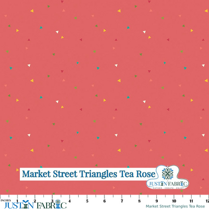 Market Street Triangles Tea Rose Cotton Yardage by Heather Peterson | Riley Blake Designs