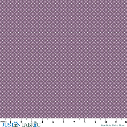 Bee Dots Elvira Plum Yardage by Lori Holt | Riley Blake Designs