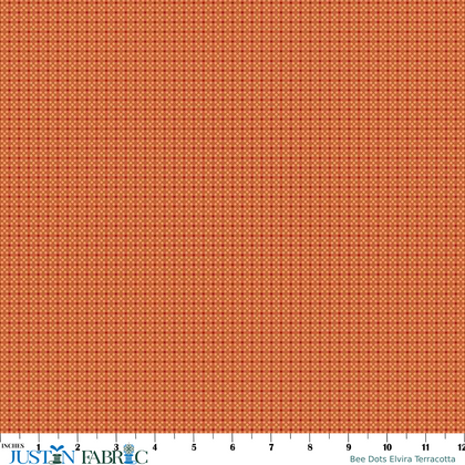 Bee Dots Elvira Terracotta Yardage by Lori Holt | Riley Blake Designs