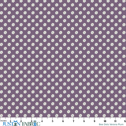 Bee Dots Verona Plum Yardage by Lori Holt | Riley Blake Designs