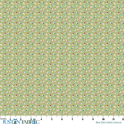 Bee Dots Kathy Lettuce Yardage by Lori Holt | Riley Blake Designs