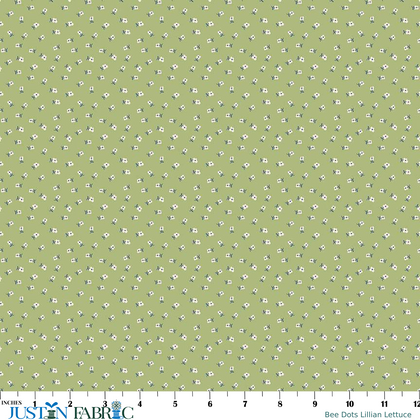 Bee Dots Lillian Lettuce Yardage by Lori Holt | Riley Blake Designs