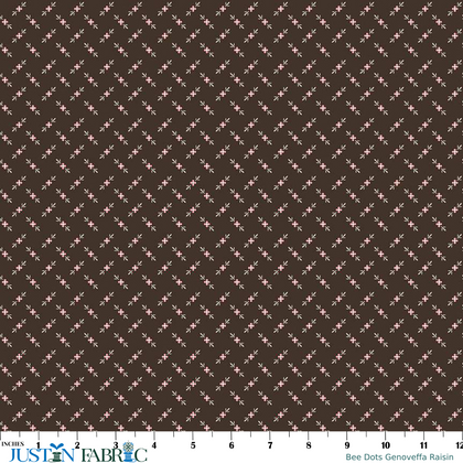 Bee Dots Genoveffa Raisin Yardage by Lori Holt | Riley Blake Designs
