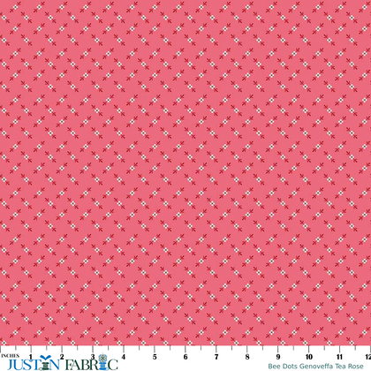 Bee Dots Genoveffa Tea Rose Yardage by Lori Holt | Riley Blake Designs