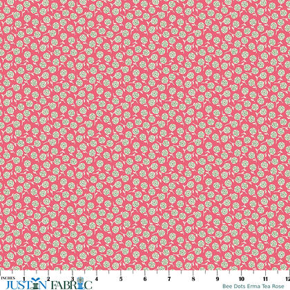 Bee Dots Erma Tea Rose Yardage by Lori Holt | Riley Blake Designs