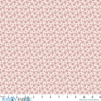 Bee Dots Lucille Berry Yardage by Lori Holt | Riley Blake Designs