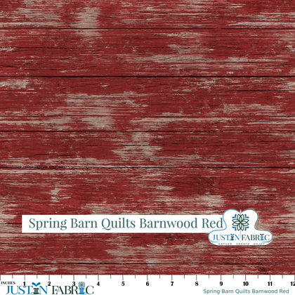Spring Barn Quilts Barnwood Red Cotton Yardage by Tara Reed | Riley Blake Designs