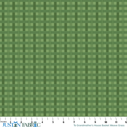 To Grandmother's House Basket Weave Grass Yardage| Riley Blake Designs