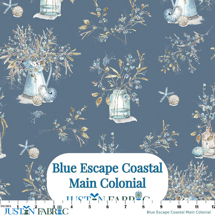 Blue Escape Coastal Main Colonial Cotton Yardage by Lisa Audit | Riley Blake Designs