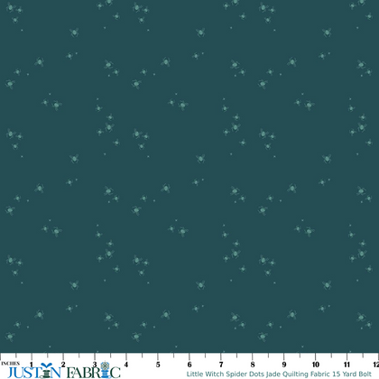 Little Witch Spider Dots Jade Quilting Fabric 15 Yard Bolt by Jennifer Long | Riley Blake Designs