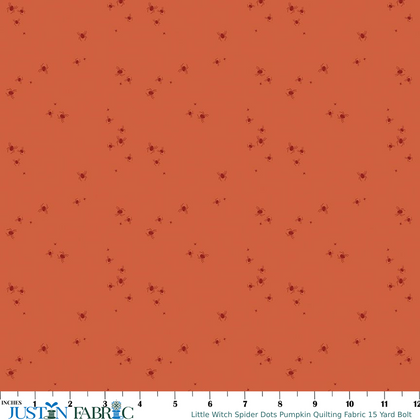 Little Witch Spider Dots Pumpkin Quilting Fabric 15 Yard Bolt by Jennifer Long | Riley Blake Designs