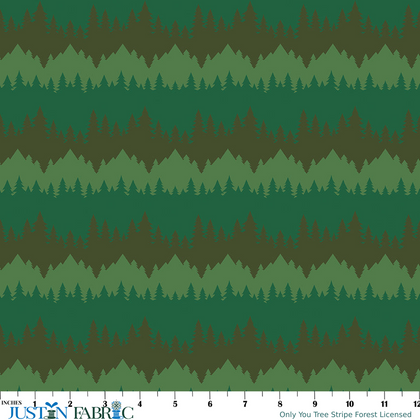 Only You Tree Stripe Forest Licensed Yardage | Riley Blake Designs