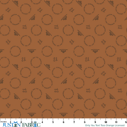 Only You Text Toss Orange Licensed Yardage | Riley Blake Designs