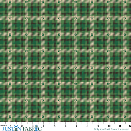 Only You Plaid Forest Licensed Yardage | Riley Blake Designs