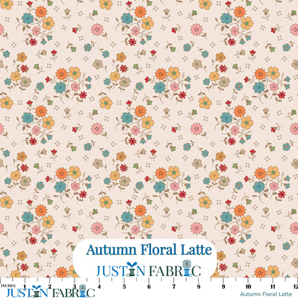 Autumn Floral Latte Yardage by Lori Holt | Riley Blake Designs
