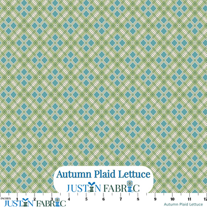 Autumn Plaid Lettuce Cotton Yardage by Lori Holt | Riley Blake Designs