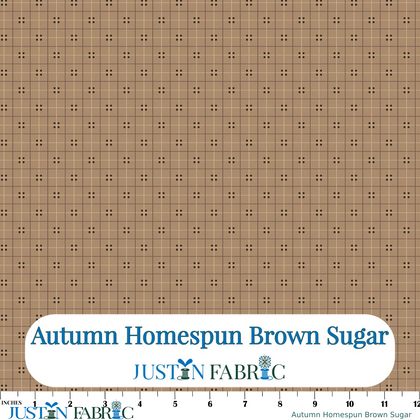 Autumn Homespun Brown Sugar Cotton Yardage by Lori Holt | Riley Blake Designs