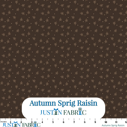 Autumn Sprig Raisin Cotton Yardage by Lori Holt | Riley Blake Designs
