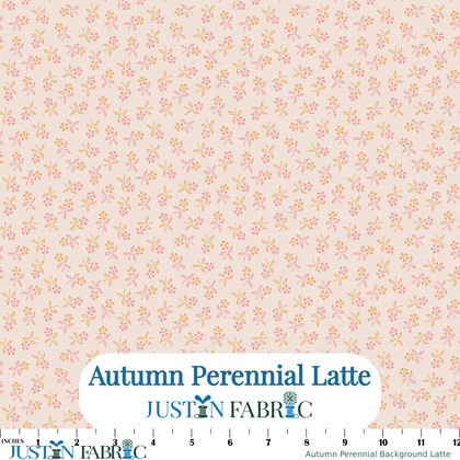Autumn Perennial Background Latte Cotton Yardage by Lori Holt | Riley Blake Designs