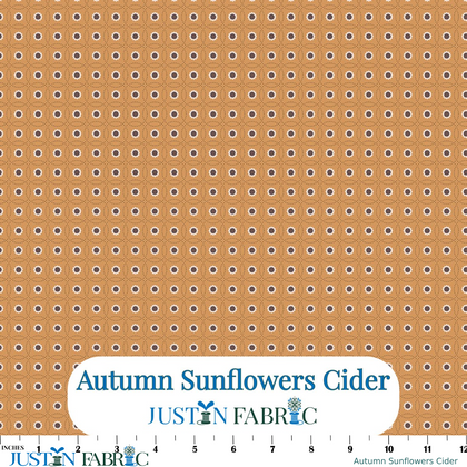 Autumn Sunflowers Cider Cotton Yardage by Lori Holt | Riley Blake Designs