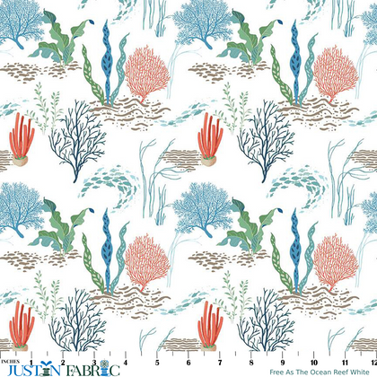 Free As The Ocean Reef White Yardage by Lisa Audit | Riley Blake Designs