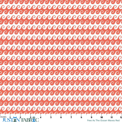 Free As The Ocean Waves Red Yardage by Lisa Audit | Riley Blake Designs