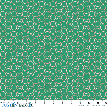In From The Cold Circles Teal Yardage by Heather Peterson | Riley Blake Designs
