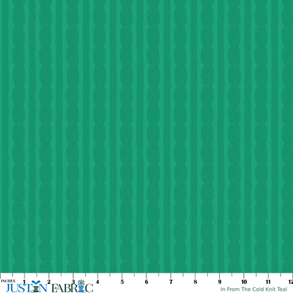 In From The Cold Knit Teal Yardage by Heather Peterson | Riley Blake Designs